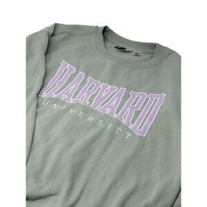 Divided Harvard University Sweatshirt Size Medium Women's‎ Green Purple Logo